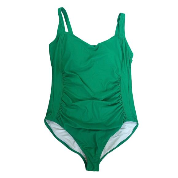 New Hilor One Piece Green Swimsuit Plus Size 18 - Picture 3 of 6